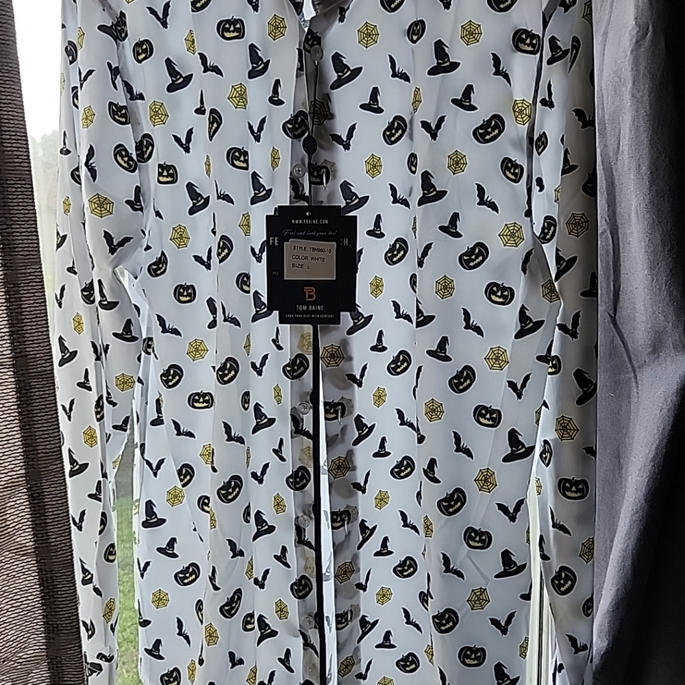 Holloween Button up Tom Baines Large Mens